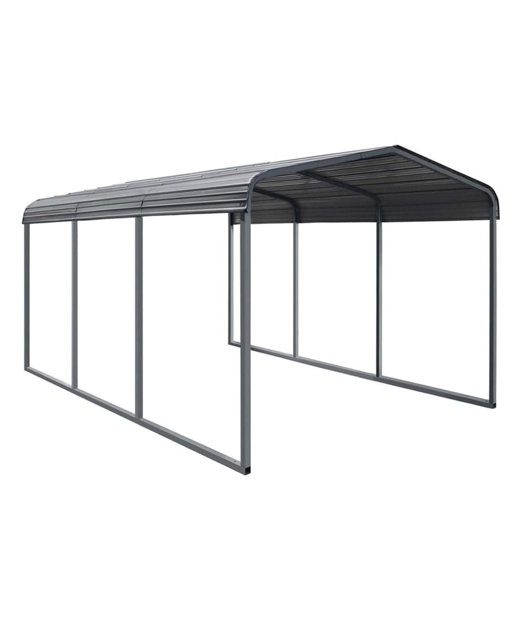 [10X15FT] Alora Large Heavy-Duty Outdoor Metal Carport For Cars, Trucks And Boats (SAK95738)