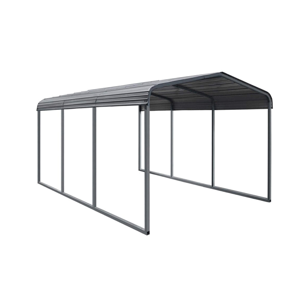 [10X15FT] Alora Large Heavy-Duty Outdoor Metal Carport For Cars, Trucks And Boats (SAK95738)