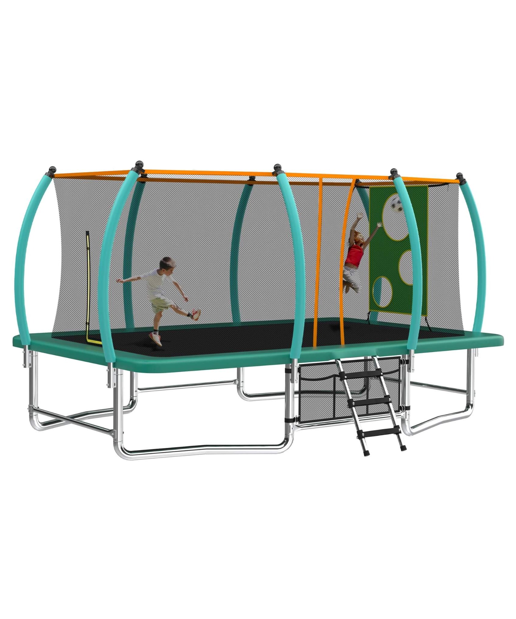 [10X16FT] Large Outdoor Rectangular Trampoline With Netting (SAK83017)
