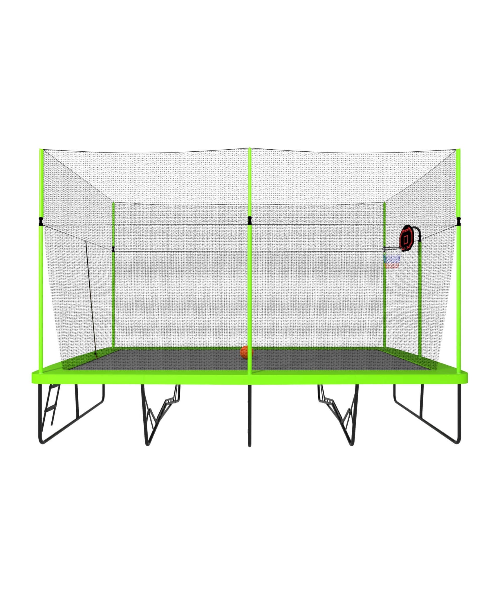 [10X17FT] Large Rectangular Trampoline With Basketball Hoop And Ladder (SAK17482)