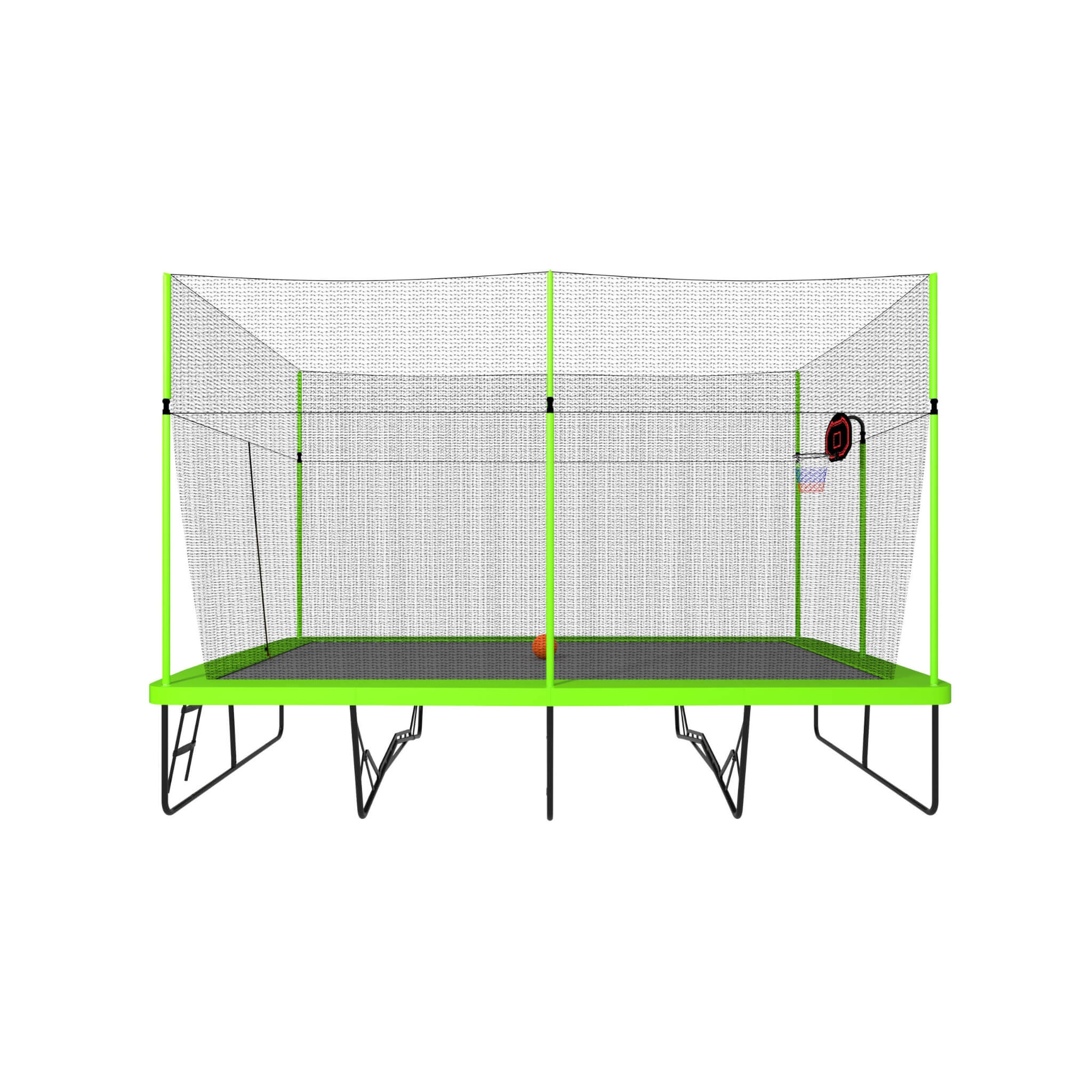 [10X17FT] Large Rectangular Trampoline With Basketball Hoop And Ladder (SAK17482)