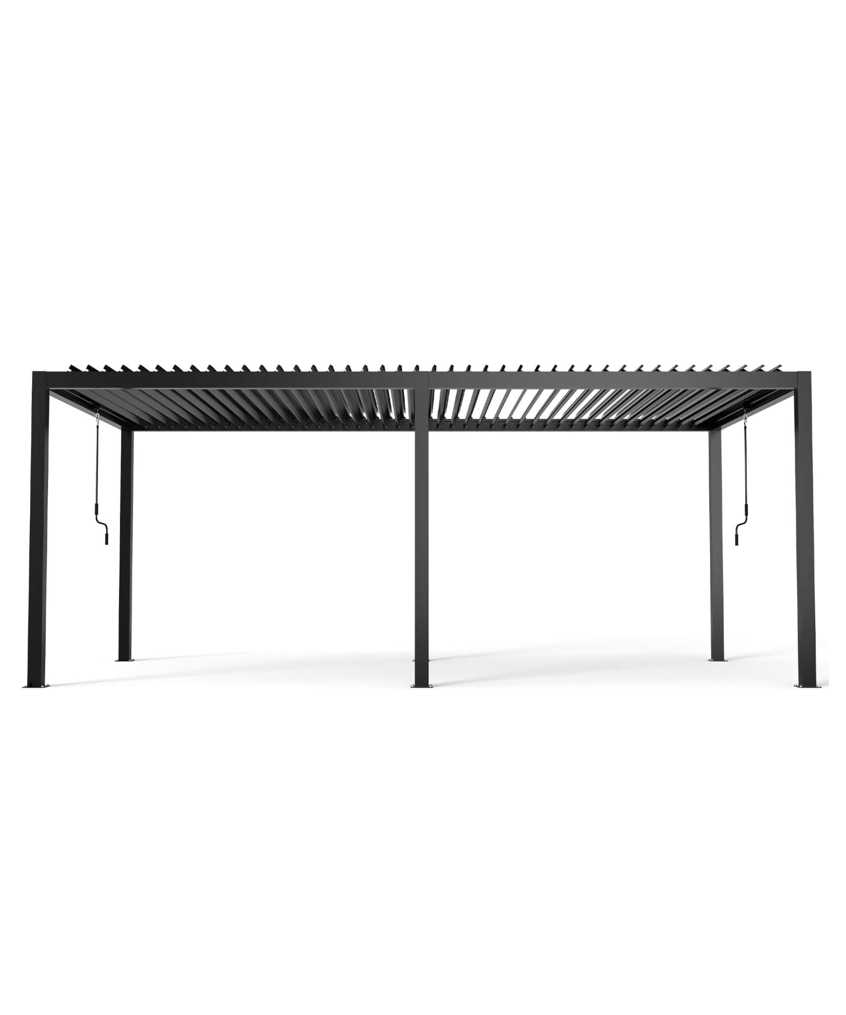 [10X19FT] Alora Modern Durable All-Weather Outdoor Pergola With Aluminum Frame And Steel Louvers (SAK32691)