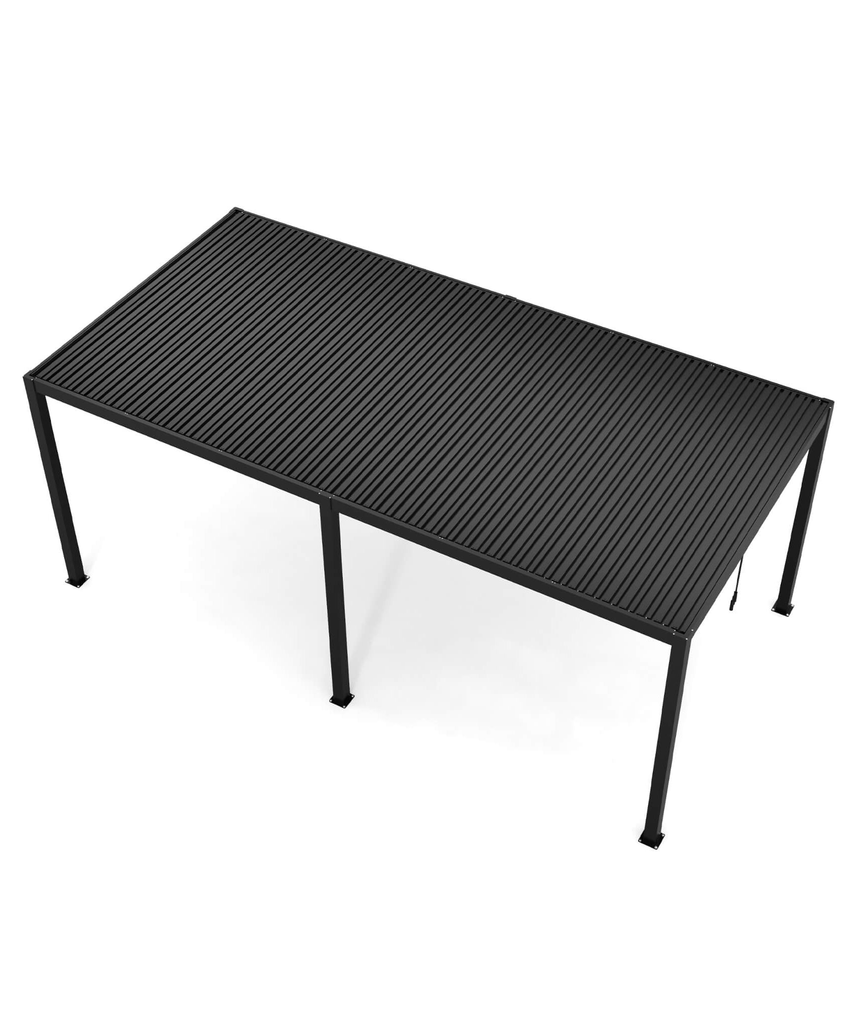 [10X19FT] Alora Modern Durable All-Weather Outdoor Pergola With Aluminum Frame And Steel Louvers (SAK32691)