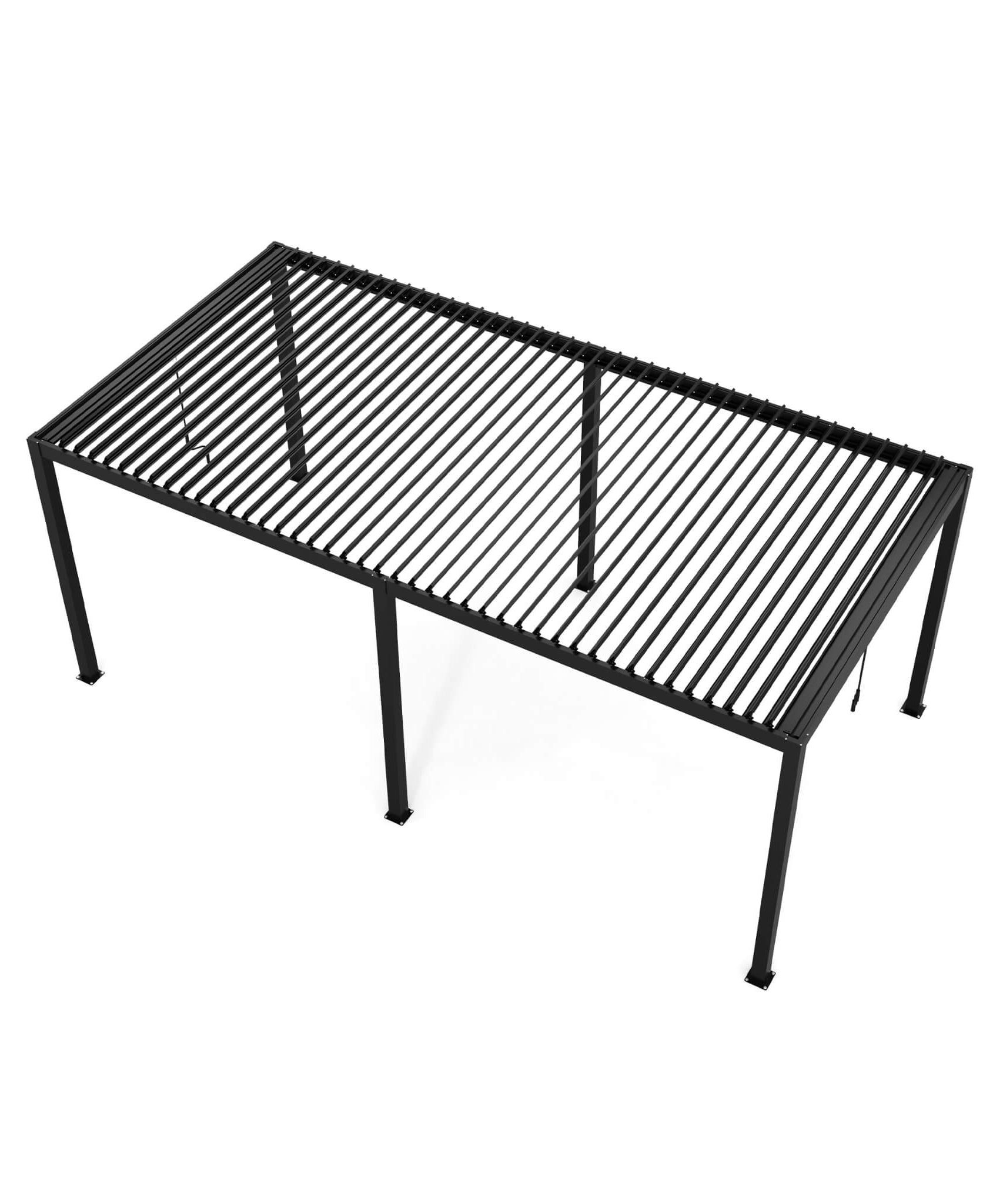 [10X19FT] Alora Modern Durable All-Weather Outdoor Pergola With Aluminum Frame And Steel Louvers (SAK32691)