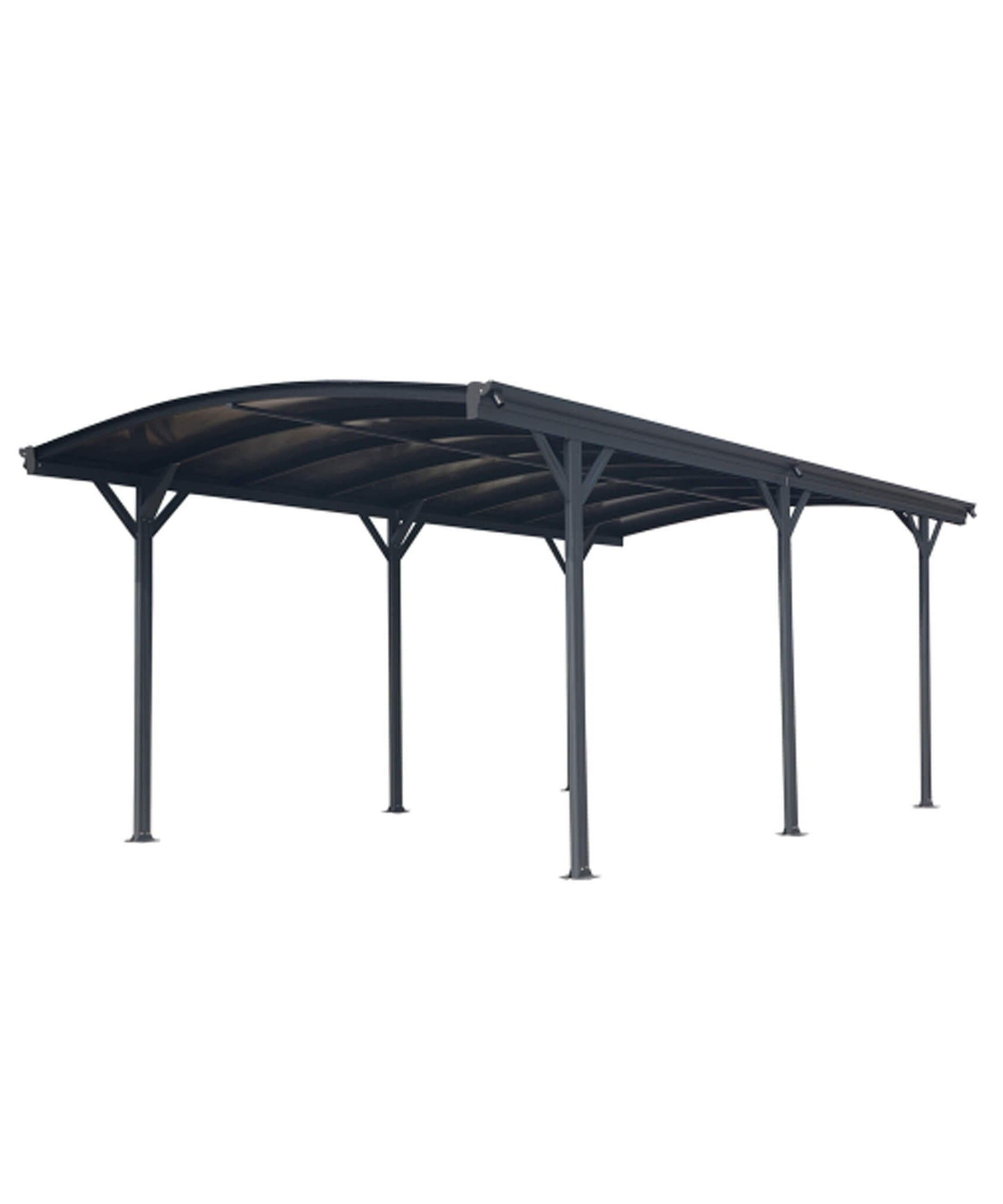 [10X19FT] Alora Heavy-Duty Outdoor Aluminum Arch Carport With Polycarbonate Panels (SAK86109)