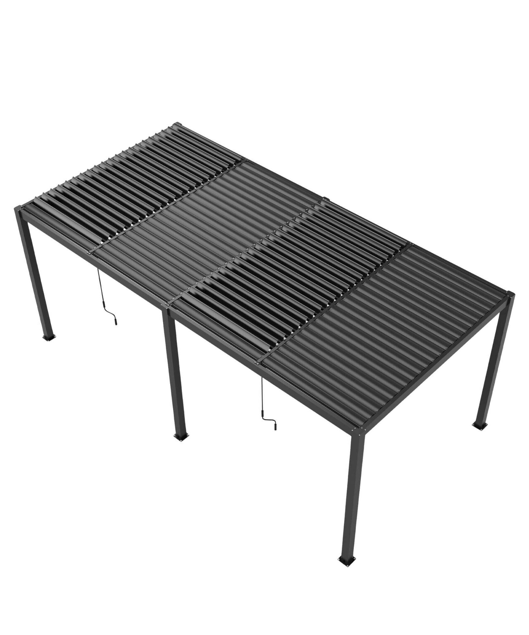 [10X19FT] Alora Premium Powder-Coated Aluminum Pergola With Adjustable Louvers (SAK78345)