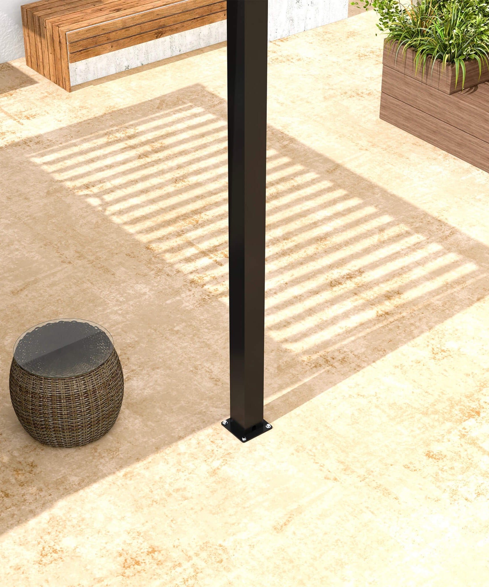 [10X19FT] Alora Premium Powder-Coated Aluminum Pergola With Adjustable Louvers (SAK78345)