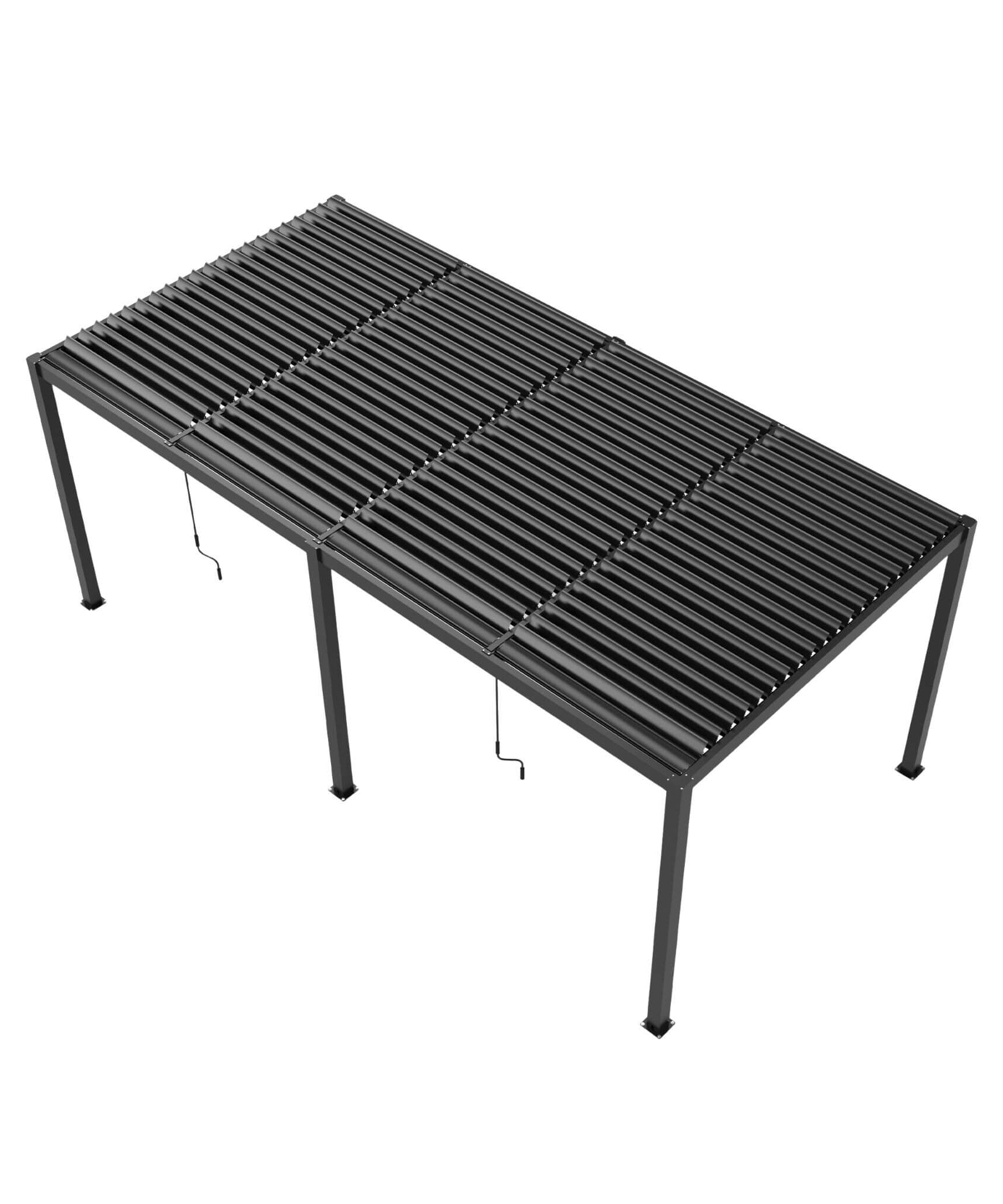 [10X19FT] Alora Premium Powder-Coated Aluminum Pergola With Adjustable Louvers (SAK78345)