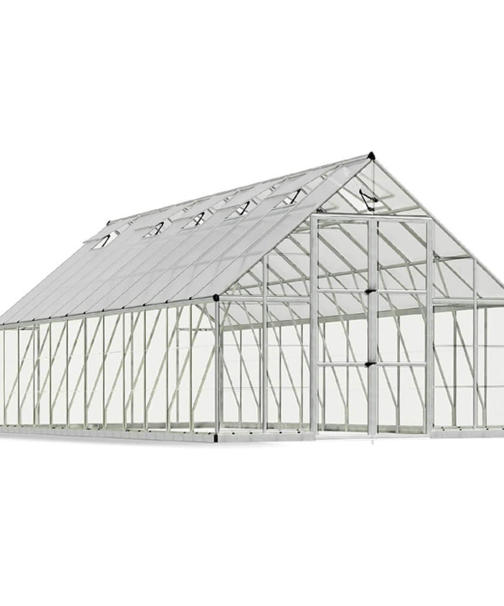 [10X24FT] Premium Heavy-Duty Polycarbonate Walk-In Greenhouse W/ Aluminum Frame & Built-In Gutter System (SAK58472)