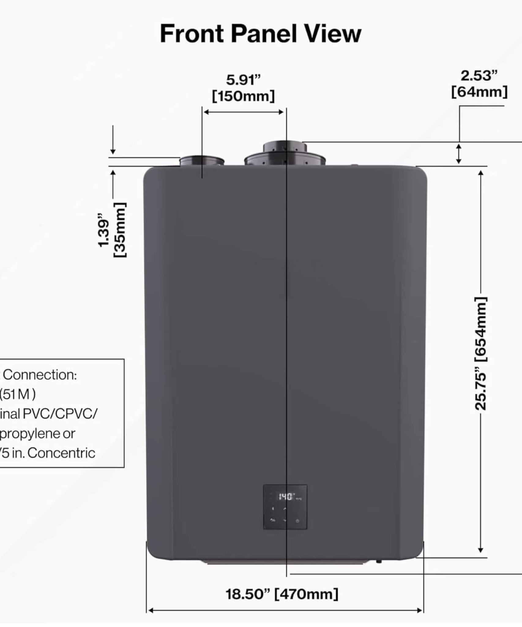RN 11.0 GPM Outdoor Commercial High-Efficiency Tankless Water Heater (SAK75016)