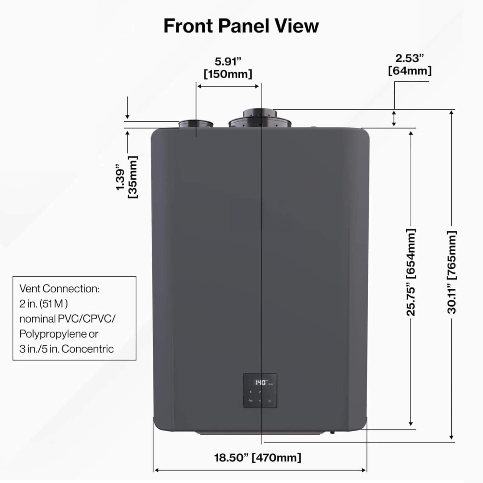 RN 11.0 GPM Outdoor Commercial High-Efficiency Tankless Water Heater (SAK75016)
