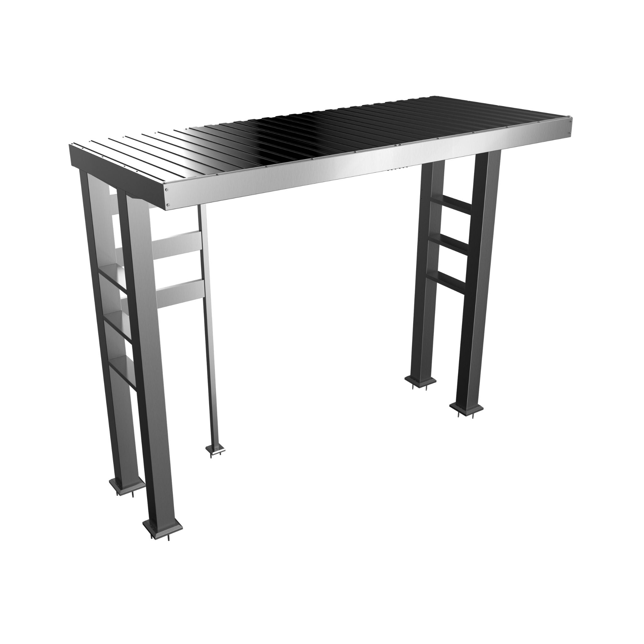 Castelle Flame Imperial 110-Inch 4-Burner 72K BTU Deluxe Stainless Steel Outdoor Kitchen Grill Island With Wine Cooler, Rotisserie, Cabinets, And Granite Countertops (SAK94721)