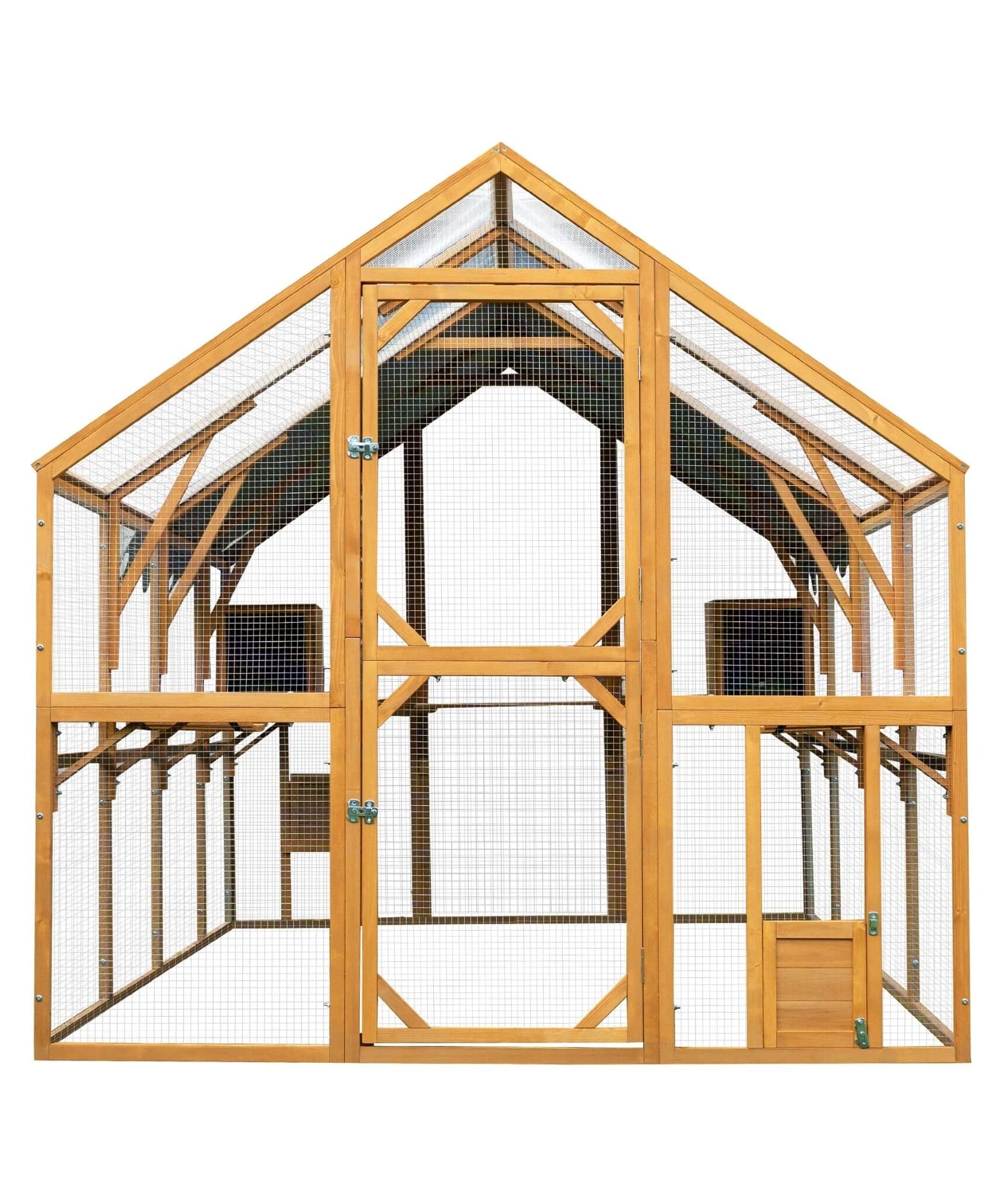 110-Inch Large Outdoor Kitten Playpen Chicken Coop With Waterproof Cover (SAK15370)