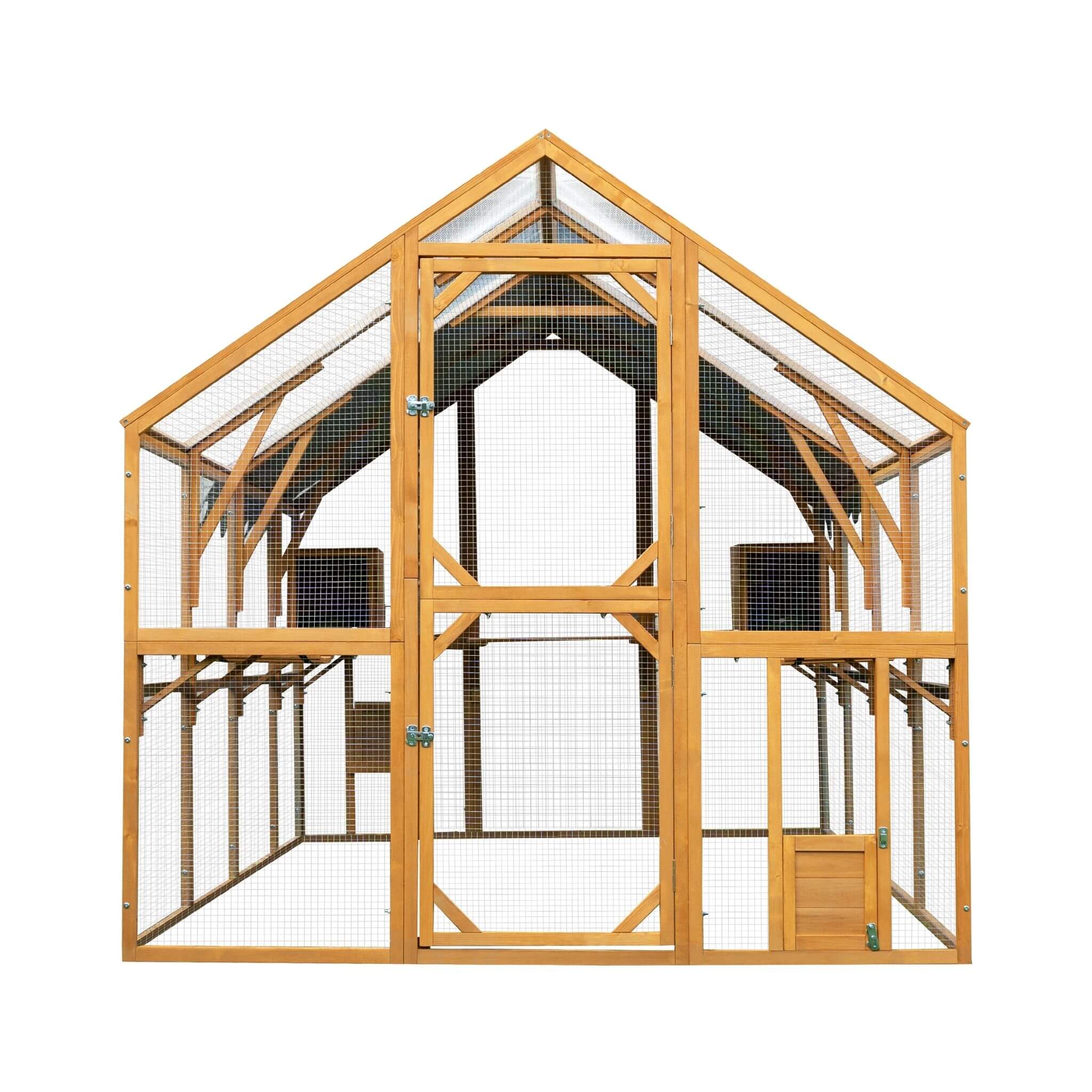110-Inch Large Outdoor Kitten Playpen Chicken Coop With Waterproof Cover (SAK15370)