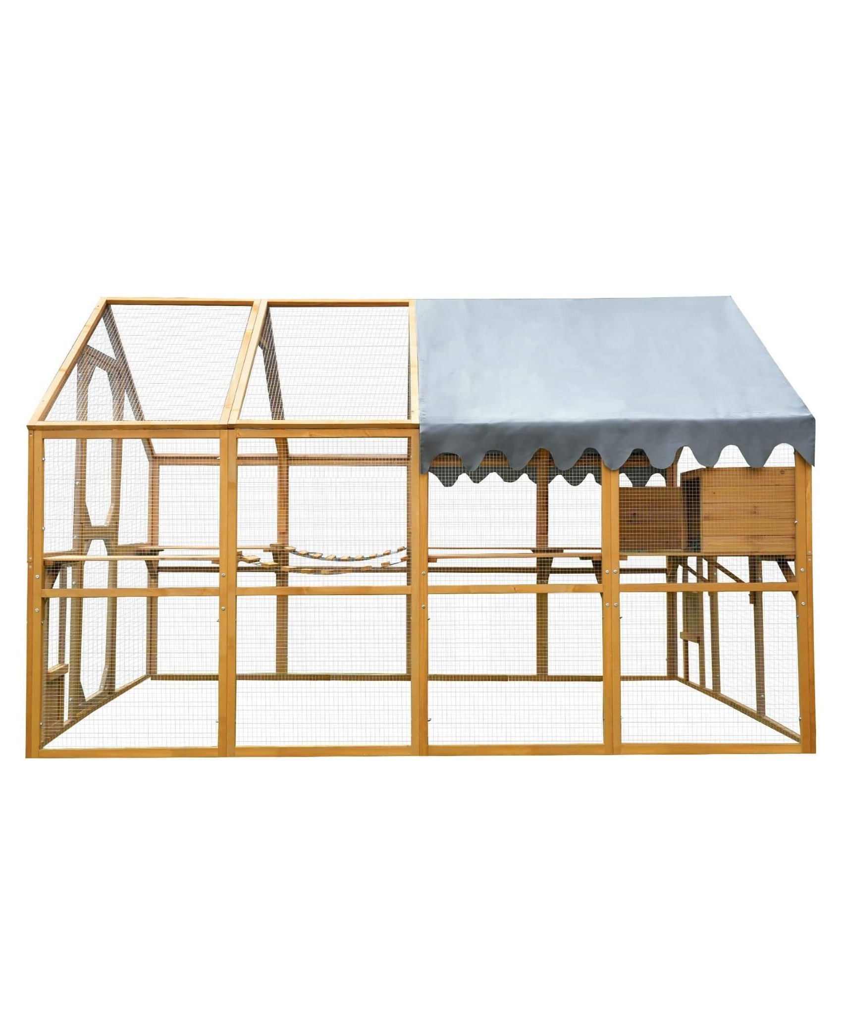 110-Inch Large Outdoor Kitten Playpen Chicken Coop With Waterproof Cover (SAK15370)