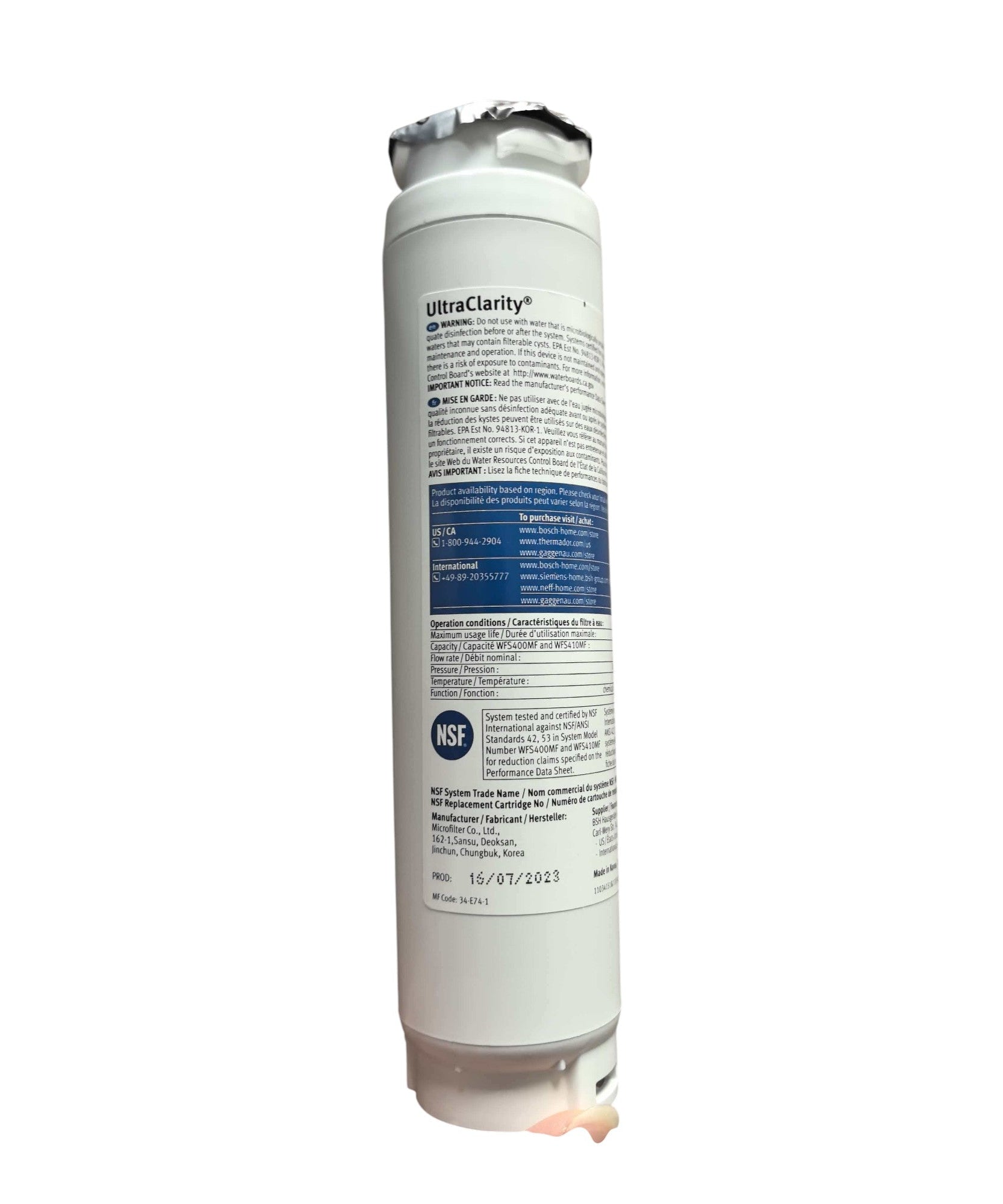 Bosch 11034151 • KSZ50UC0 UltraClarity Kühlschrank-Wasserfilter - 11034151