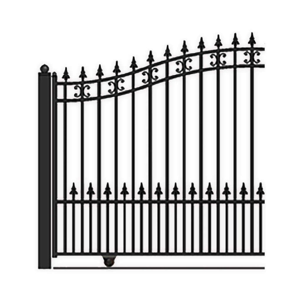 [12-18FT] Heavy-Duty St. Louis-Style Steel Sliding Driveway Gate (SAK64978)