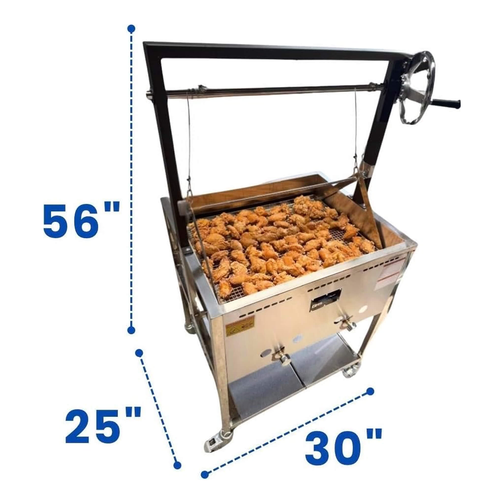 12-Gallon Commercial Outdoor Propane Deep Fryer With Cart (SAK69023)
