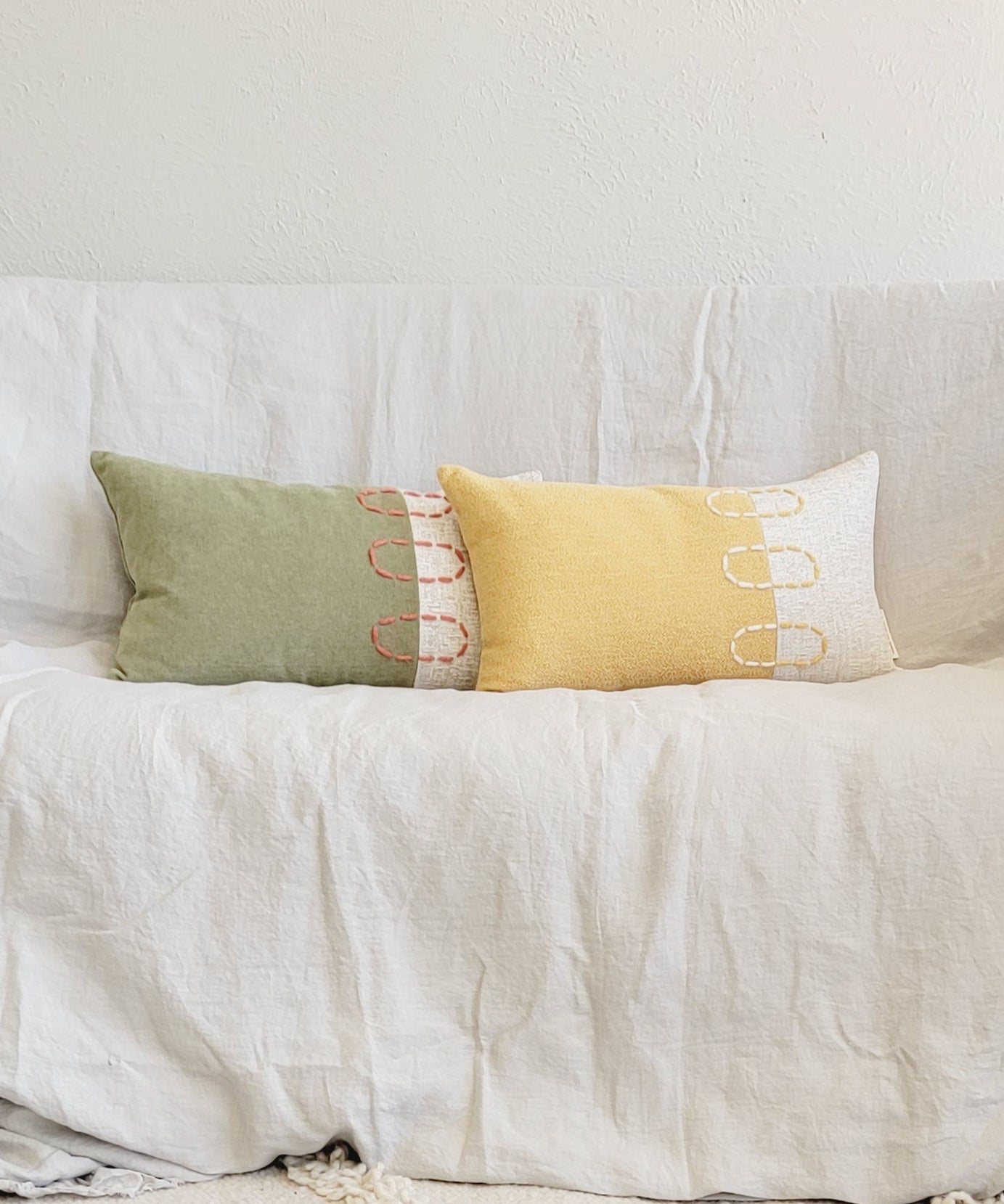 Landscapes Block Throw Pillow