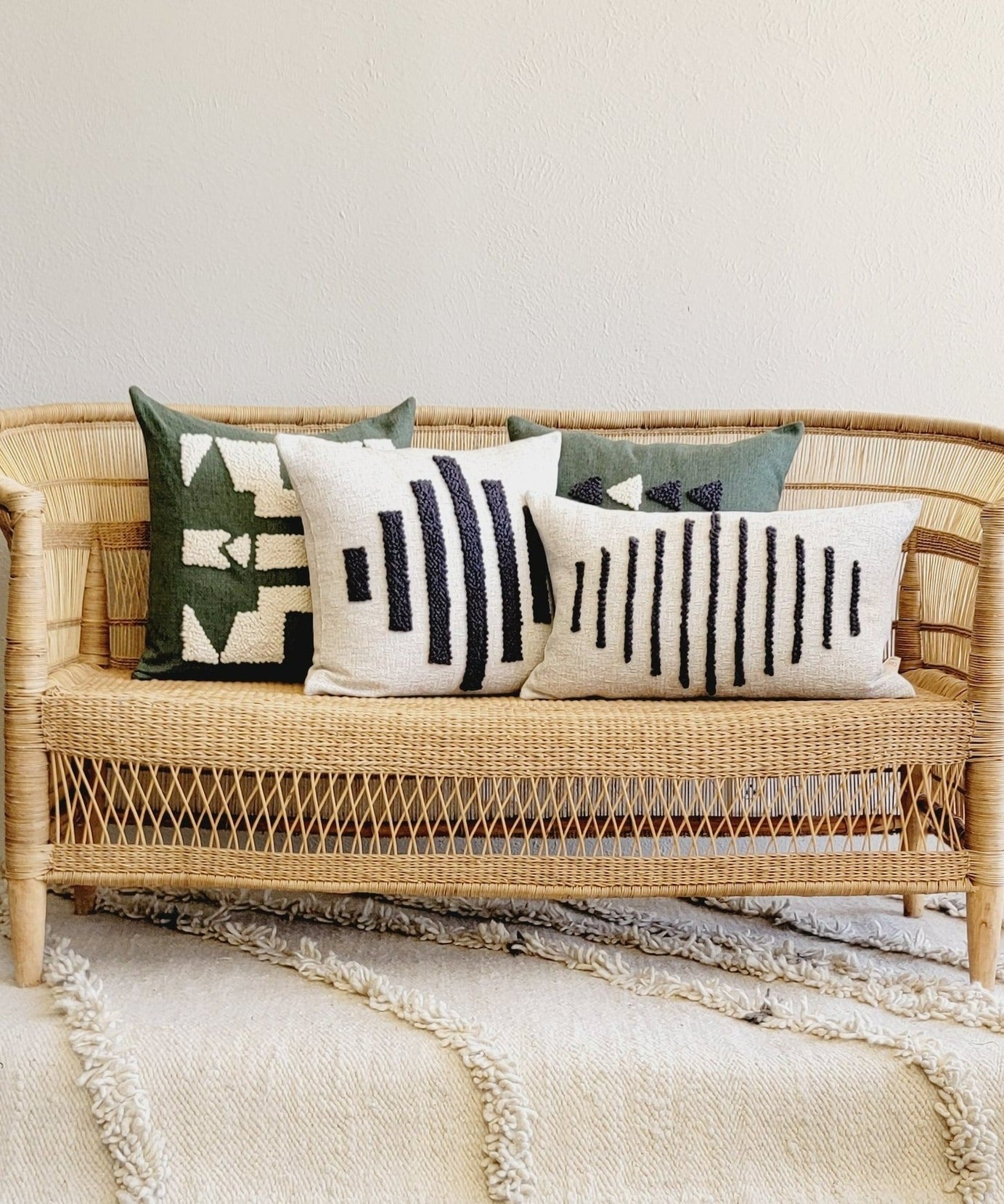 Slatted Diamond Throw Pillow