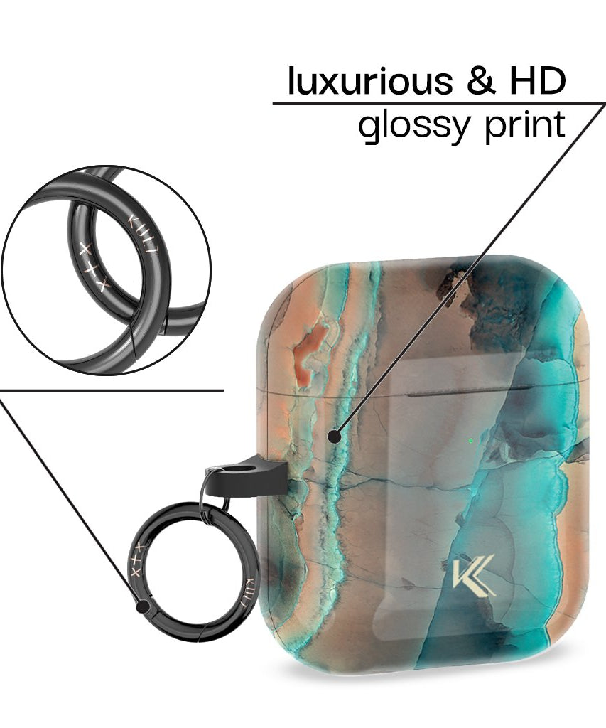 Verträumtes Mondstein AirPods Case