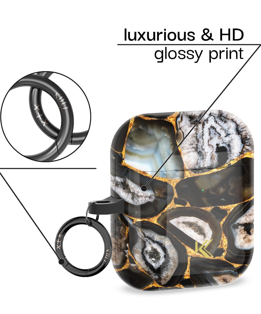 Glänzendes Onyx AirPods Case