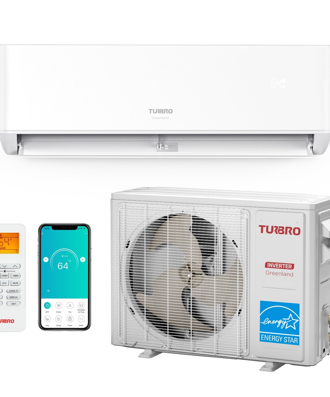 Greenland 9,000 BTU Single Zone Mini Split AC (R454B)