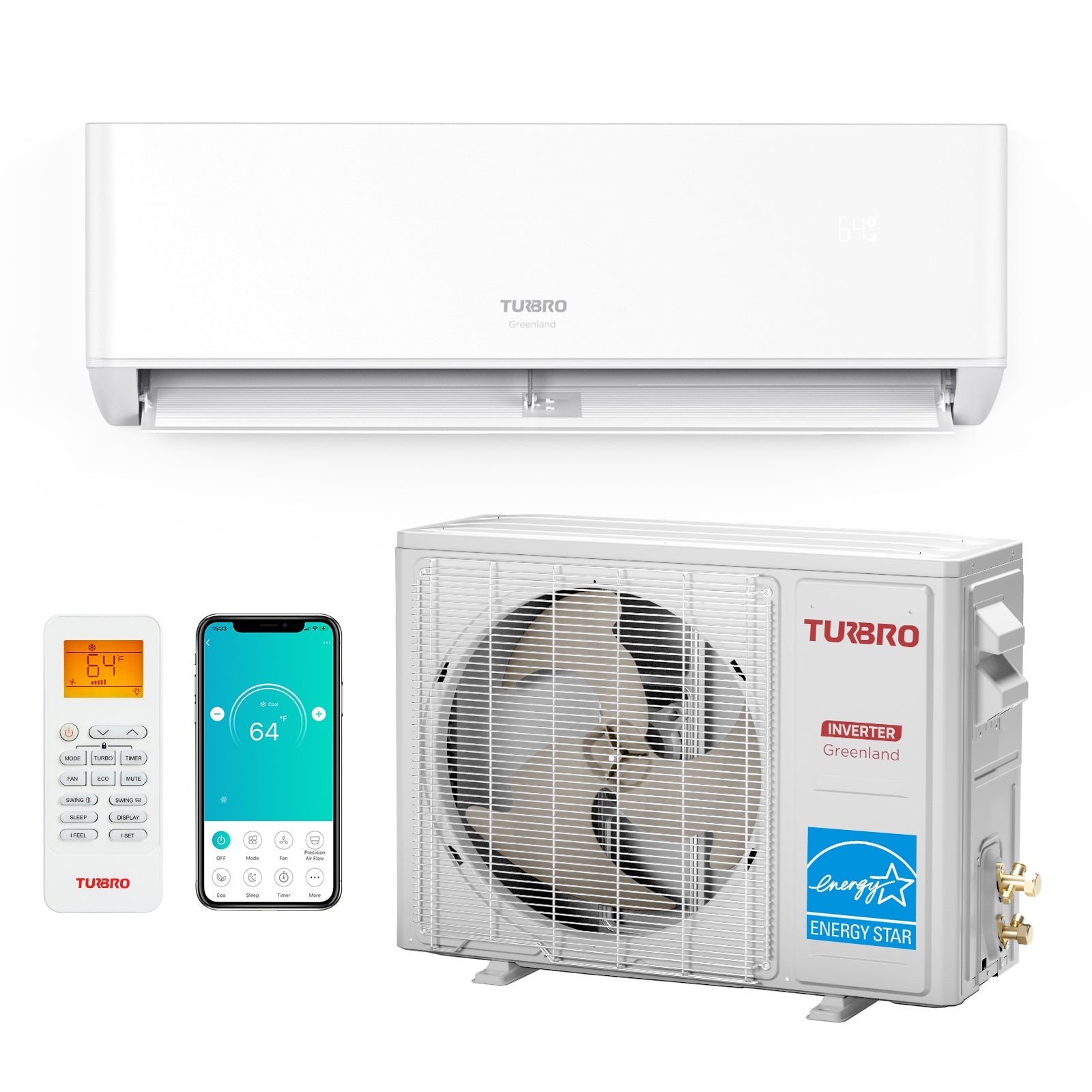 Greenland 18,000 BTU Single Zone Mini Split AC (R454B)