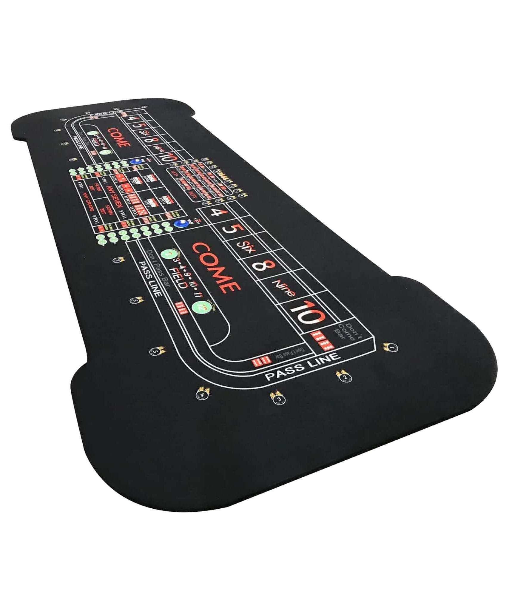 12FT Casino Style Craps Table With Full Drink Rail And Cushion Rim Cover (SAK35098)