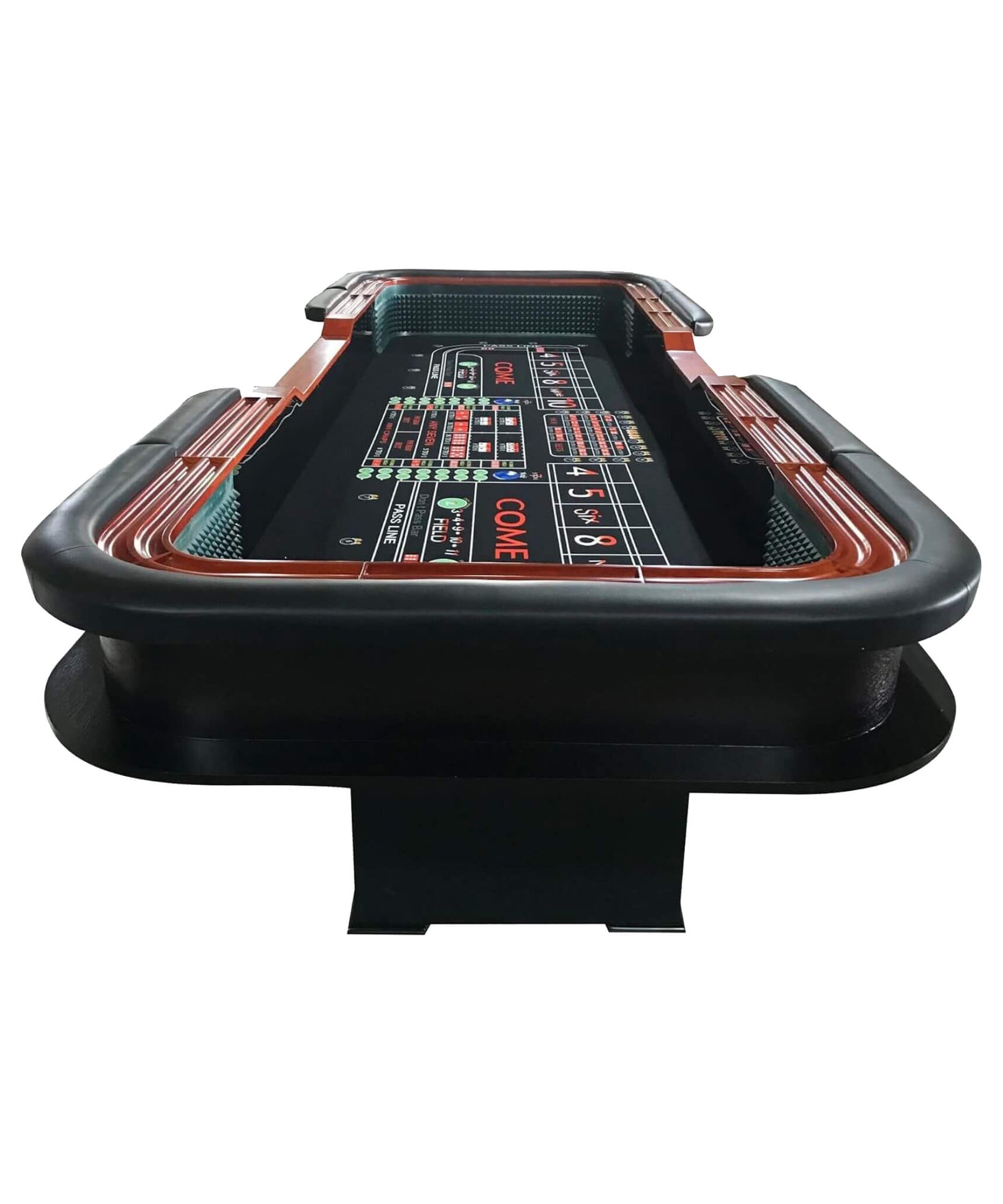 12FT Casino Style Craps Table With Full Drink Rail And Cushion Rim Cover (SAK35098)