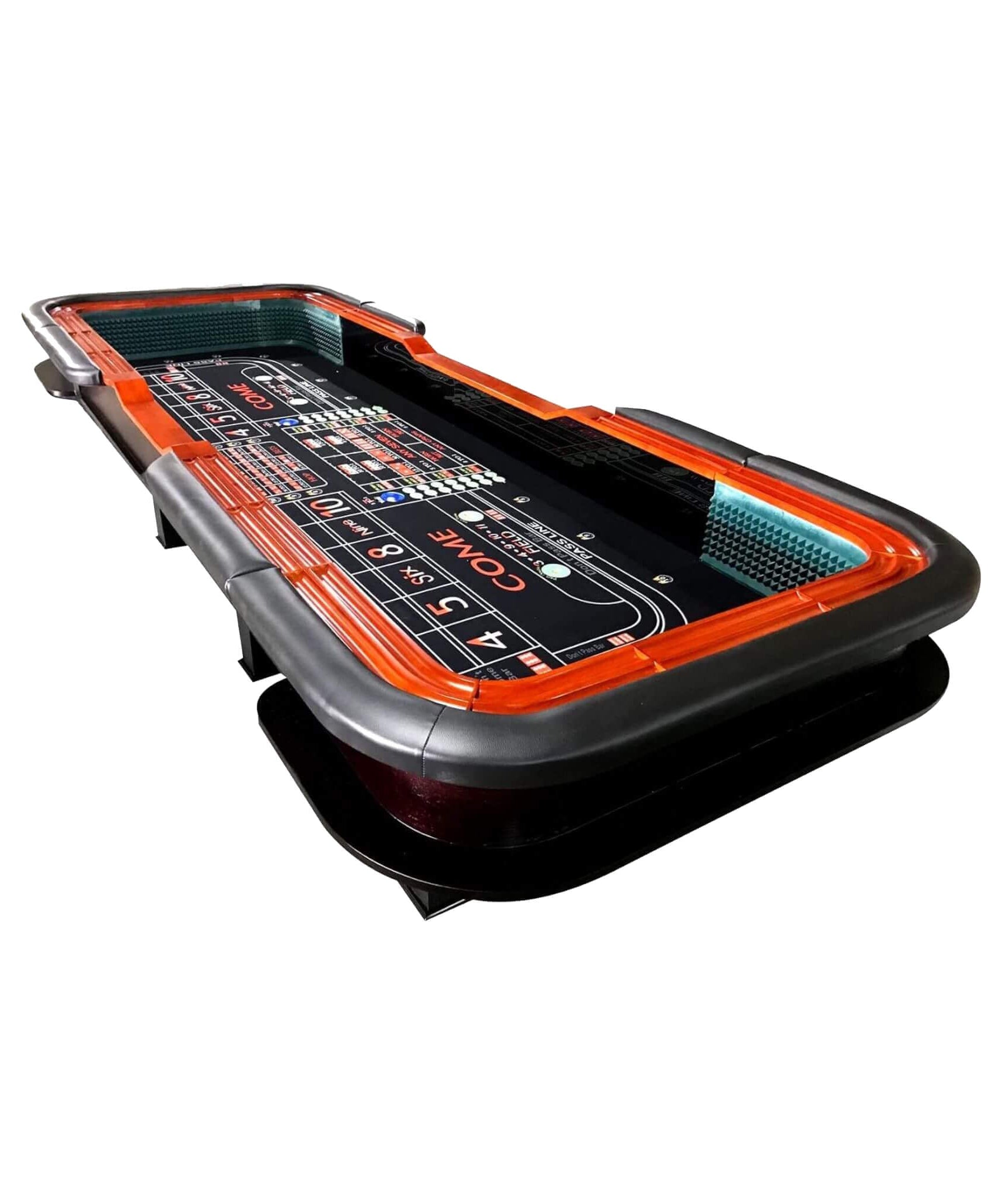 12FT Casino Style Craps Table With Full Drink Rail And Cushion Rim Cover (SAK35098)