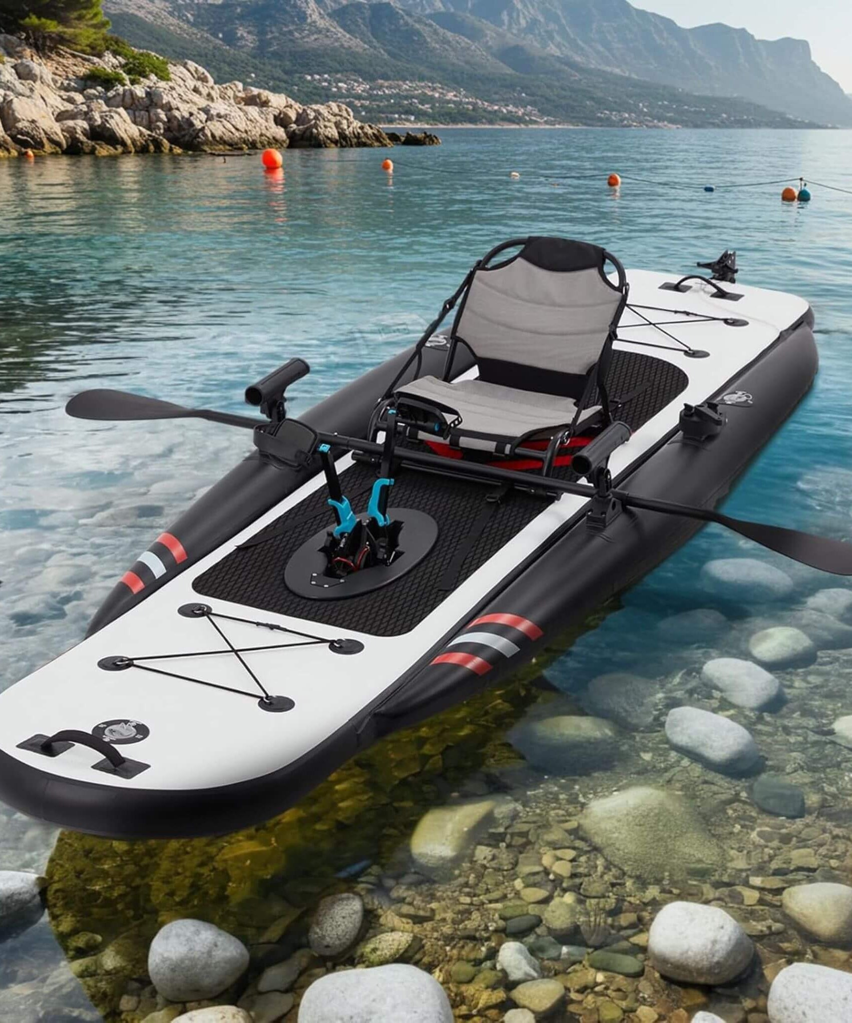 Premium 12FT Lightweight Inflatable Fishing Kayak With Pedal System (SAK15079)