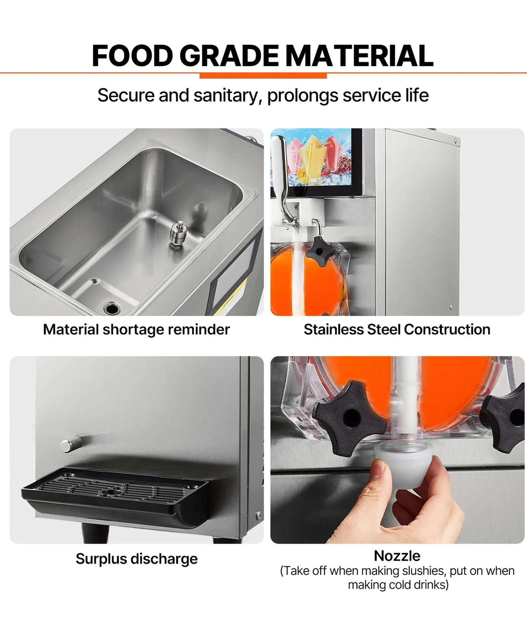 12L Commercial Single Tank Stainless Steel Slushy Machine With Touchscreen (SAK35871)