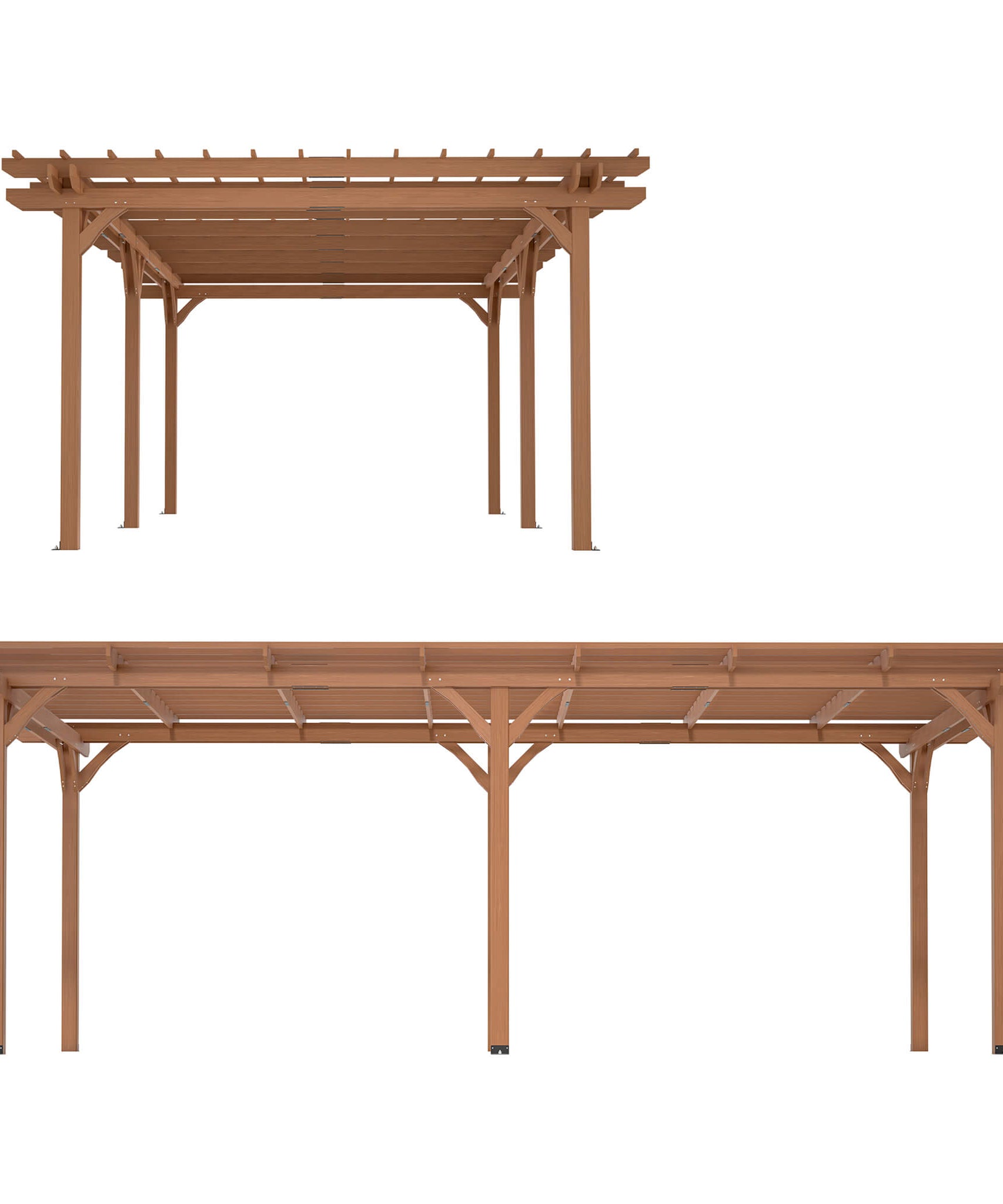 [12X16FT] Alora Extra-Large Outdoor Wooden Waterproof Grape Pergola (SAK76476)