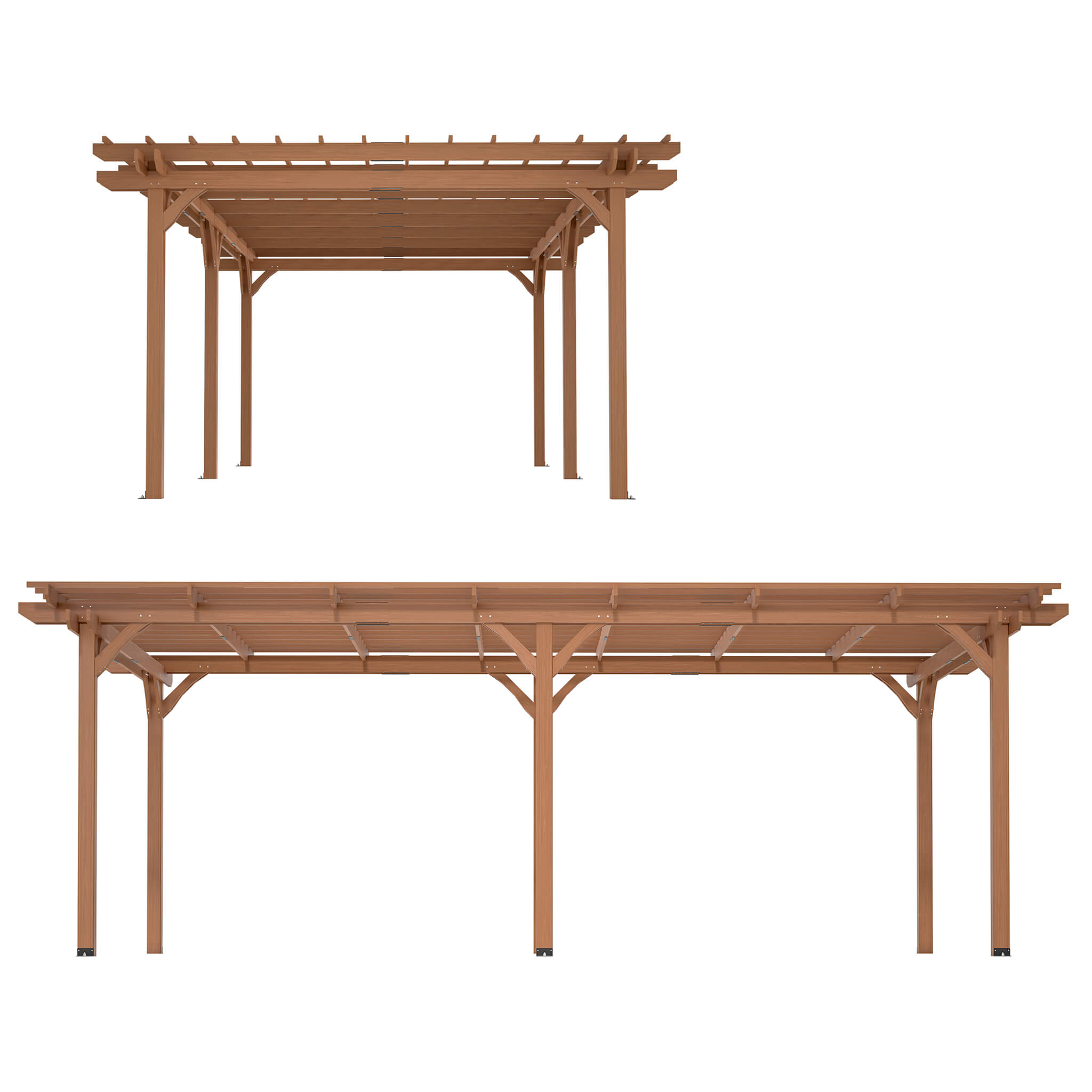 [12X16FT] Alora Extra-Large Outdoor Wooden Waterproof Grape Pergola (SAK76476)