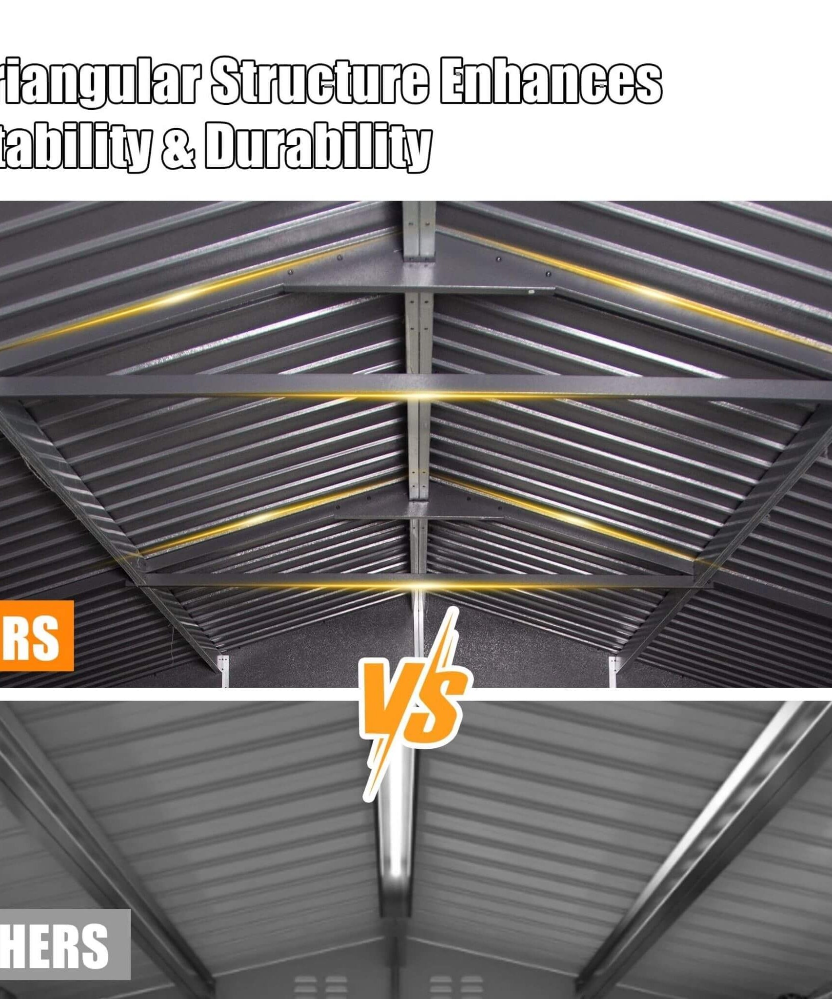 [12X25FT] Alora Extra Large Heavy-Duty Outdoor Metal Carport Garage Shed With Lockable Double Hinged Doors (SAK34153)