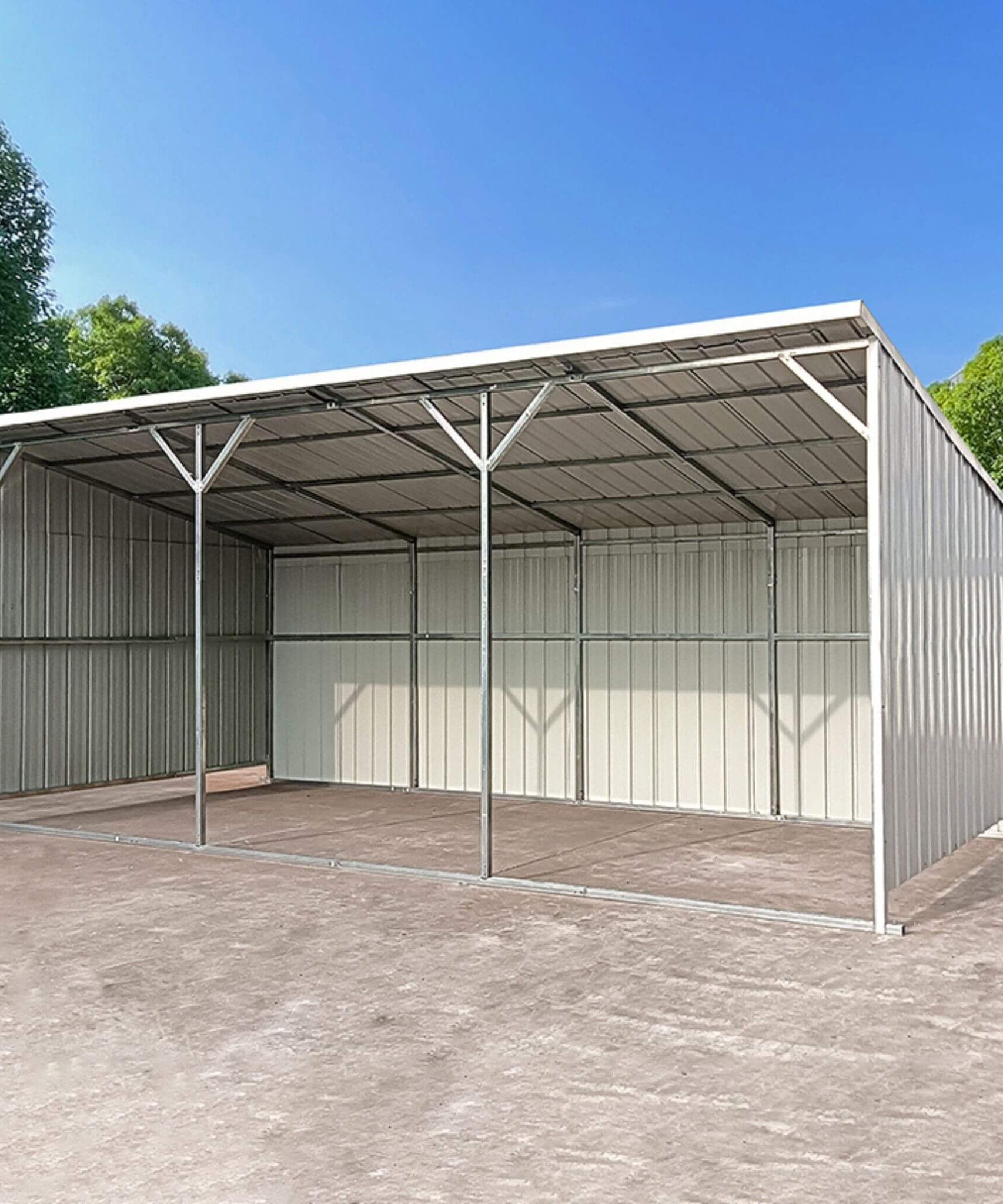 [12X25FT] Alora Heavy-Duty Galvanized steel Storage Equipment Shed (SAK20471)