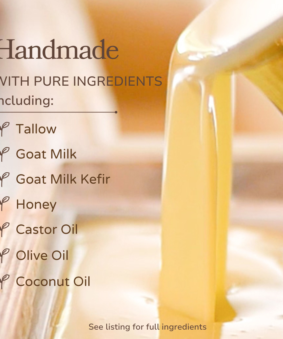 Milk + Honey Fragrance Free Handmade Tallow and Goat Milk Soap Bar