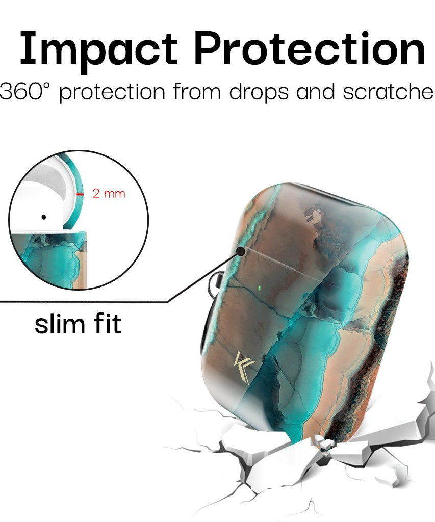 Verträumtes Mondstein AirPods Case