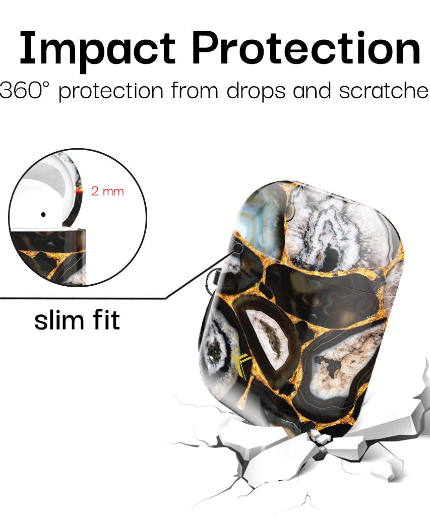 Glänzendes Onyx AirPods Case