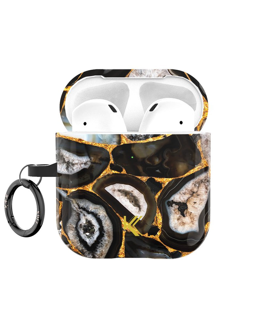 Glänzendes Onyx AirPods Case
