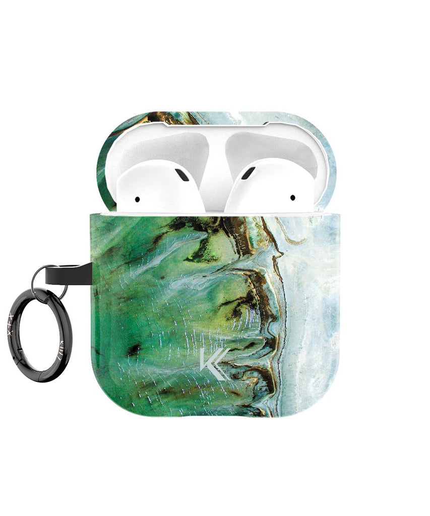 Polierte Jade AirPods-Hülle
