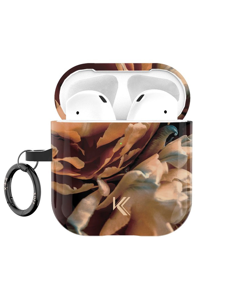 Vintage-Pfingstrosen-AirPods-Hülle