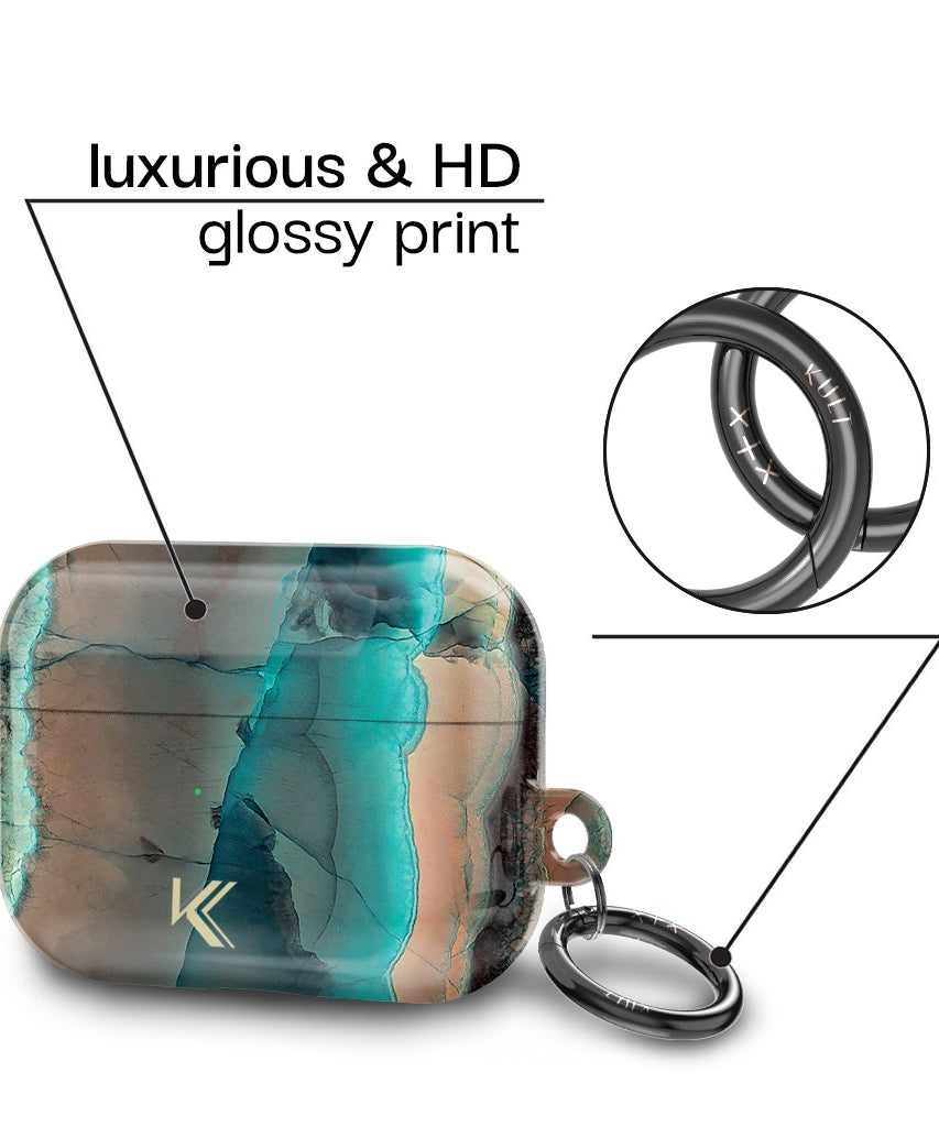 Verträumtes Mondstein AirPods Case