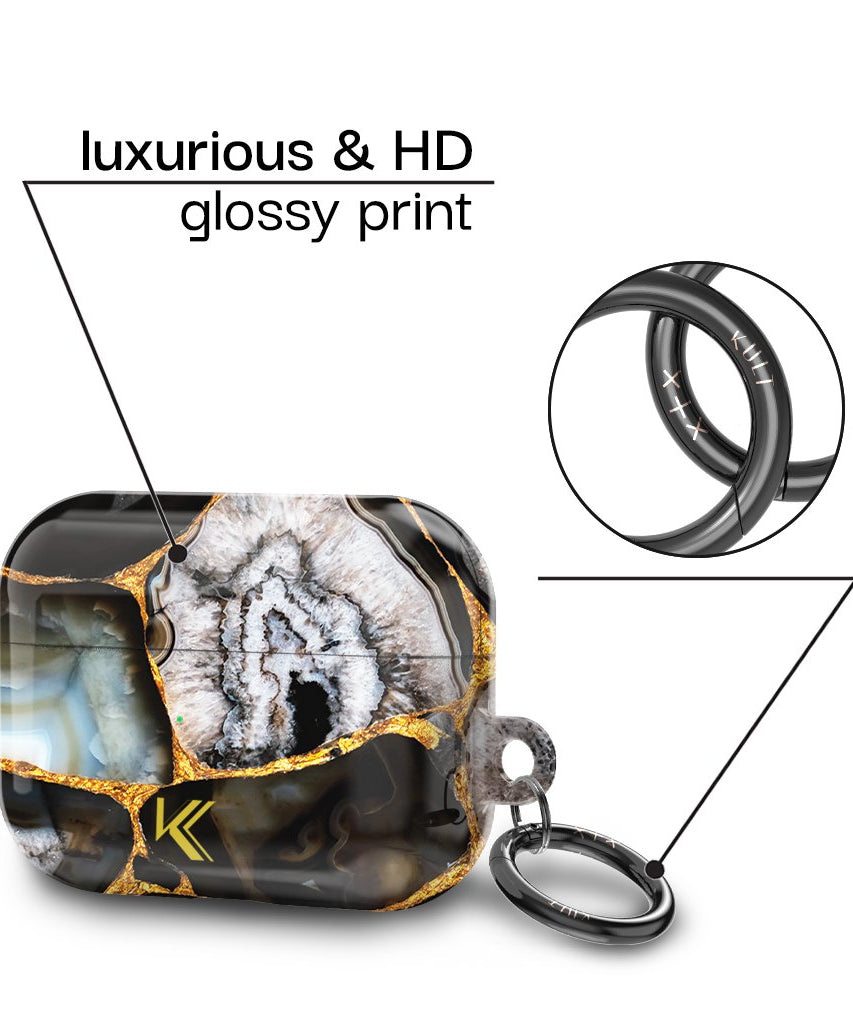 Glänzendes Onyx AirPods Case