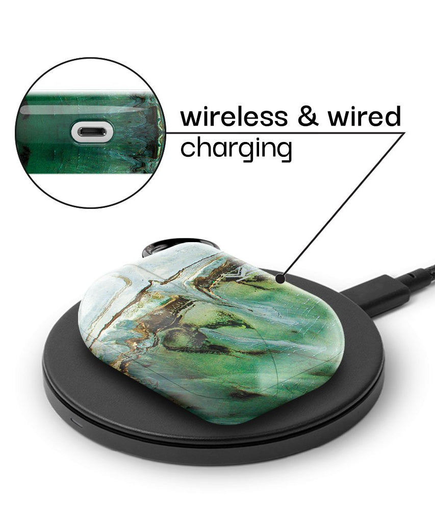 Polierte Jade AirPods-Hülle