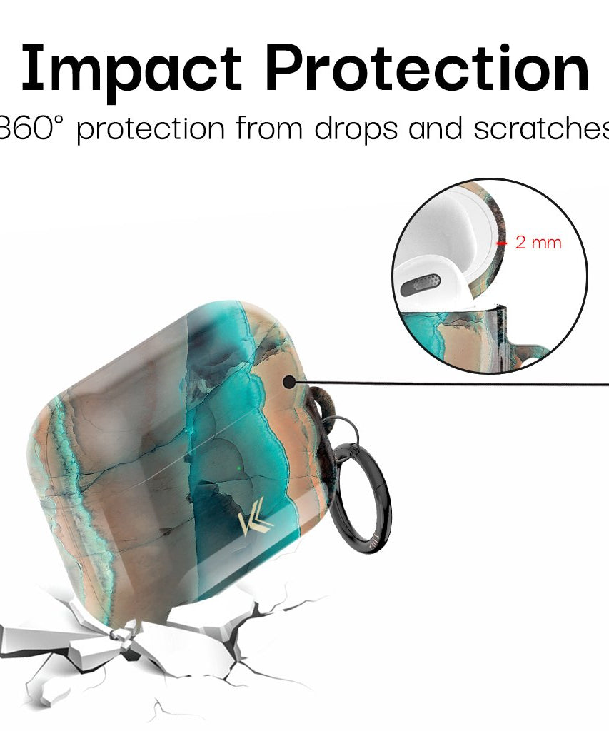 Verträumtes Mondstein AirPods Case