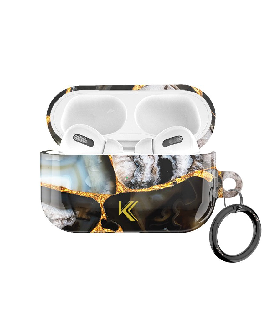 Glänzendes Onyx AirPods Case