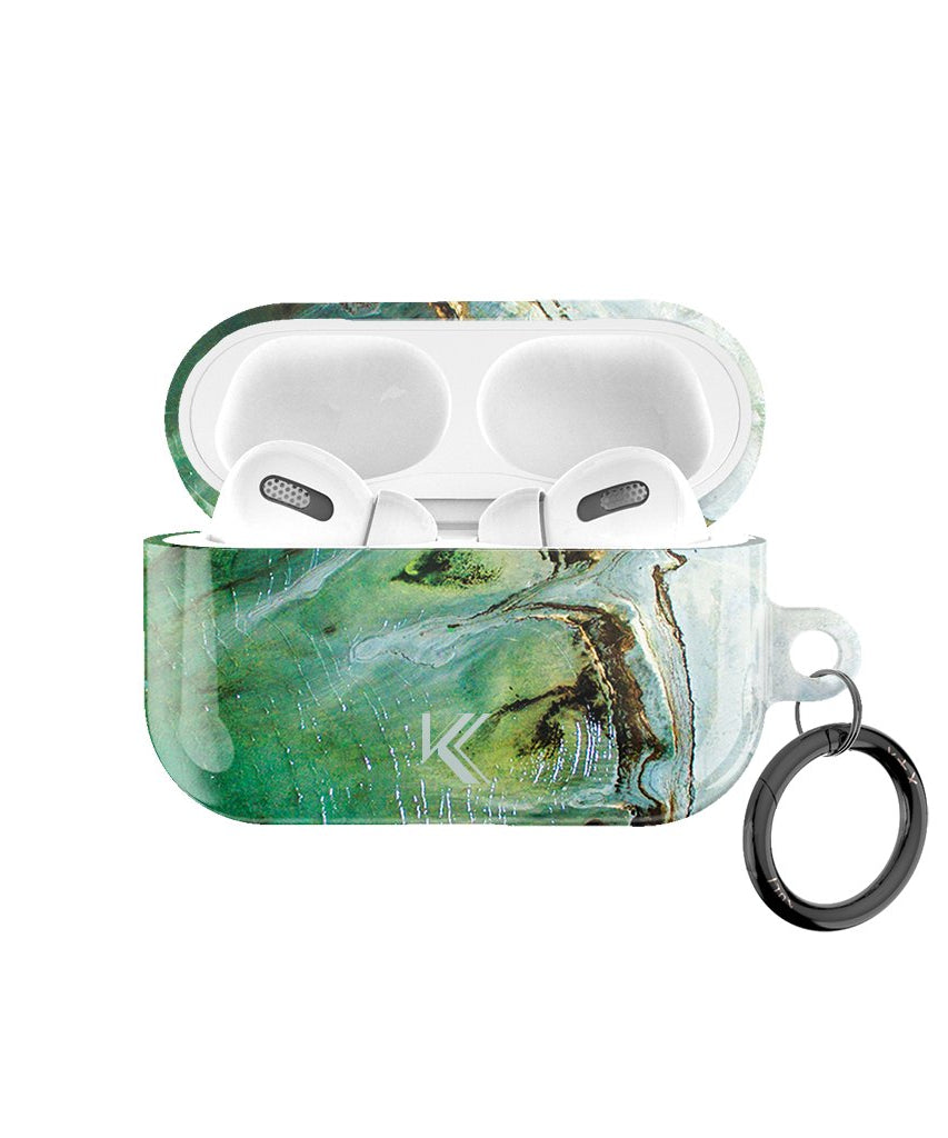 Polierte Jade AirPods-Hülle