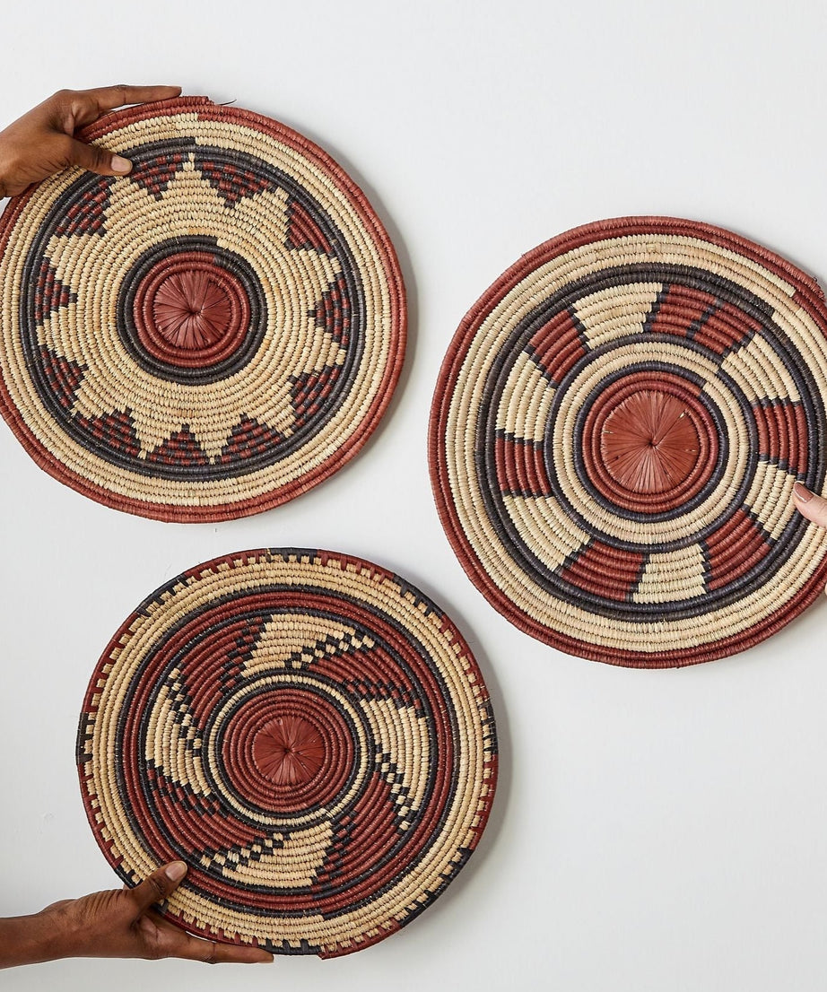 Volta Red Woven Placemat or Wall Art